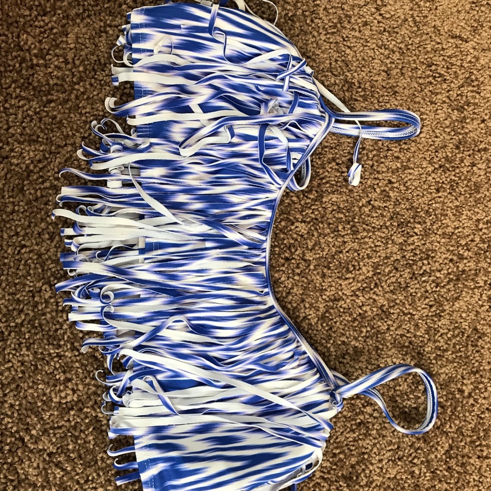 fringed bathing suit top